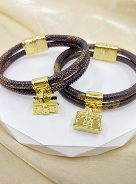 中古vintage女皮小众设计手镯INS