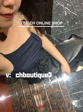 chenyunmu亏清 不规则单边系带吊带 背心 冰丝