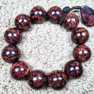 紫油梨海南黄花梨108颗男鬼脸2.0对眼水波满瘤疤佛珠手串蜘蛛纹女