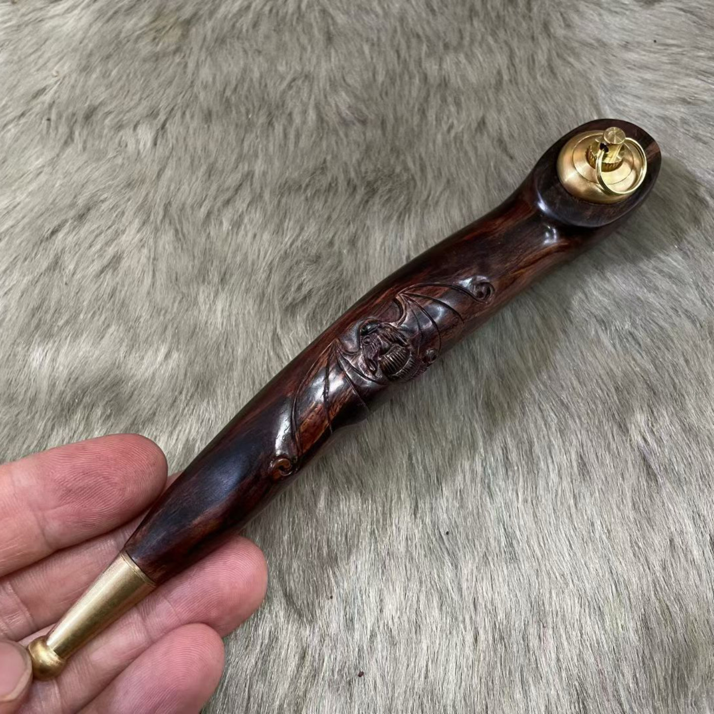 海南黄花梨旱烟高档烟嘴老式实木正宗红木过滤烟具式烟杆烟斗烟嘴