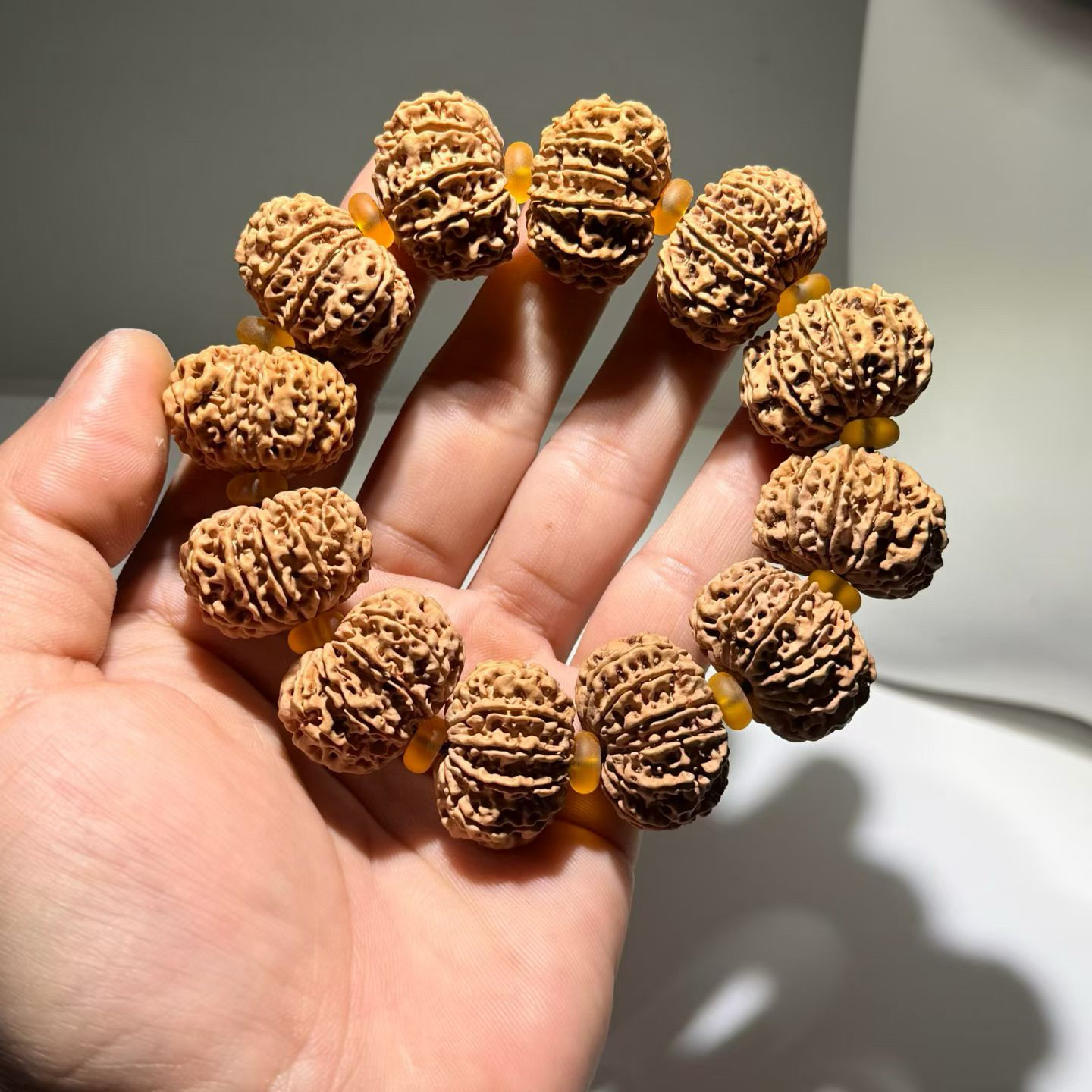 精品尼泊尔大金刚菩提手串26文玩佛珠高端收藏级11瓣盘玩满肉极品