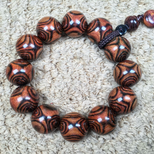 海南黄花梨对眼蜘蛛纹瘤疤花水波108颗女佛珠男手串紫油梨鬼脸2.0