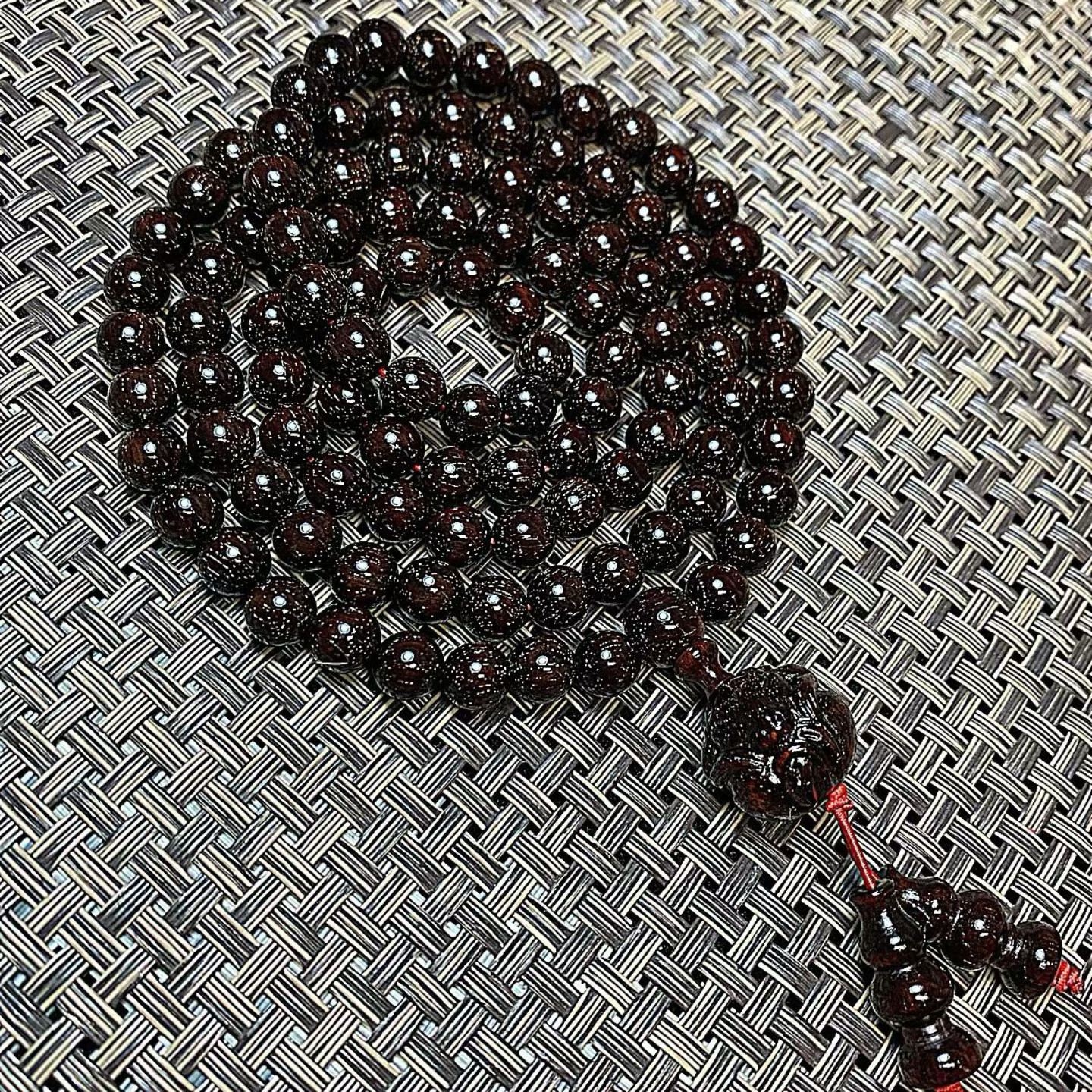 小叶紫檀手串0.8爆满金星女款佛珠老料真品男高端收藏级108颗手链