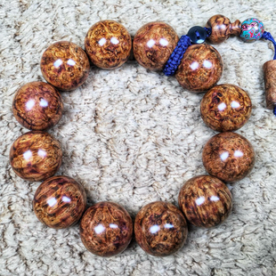 2.0对眼蜘蛛纹水波满瘤疤佛珠女手串紫油梨海南黄花梨108颗男鬼脸