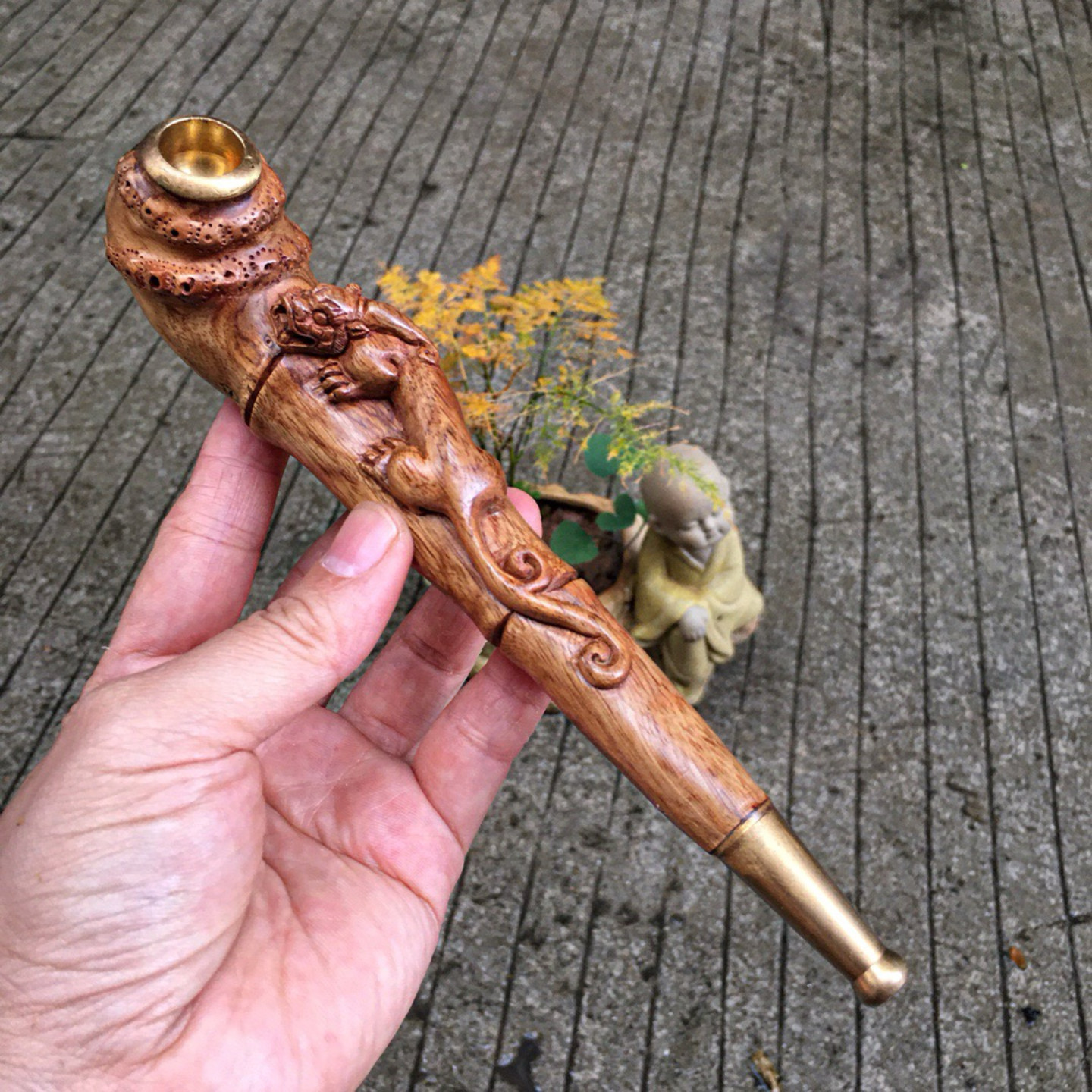 正宗海南黄花梨旱烟红木过滤烟斗烟嘴烟杆烟具男式老式实木高档