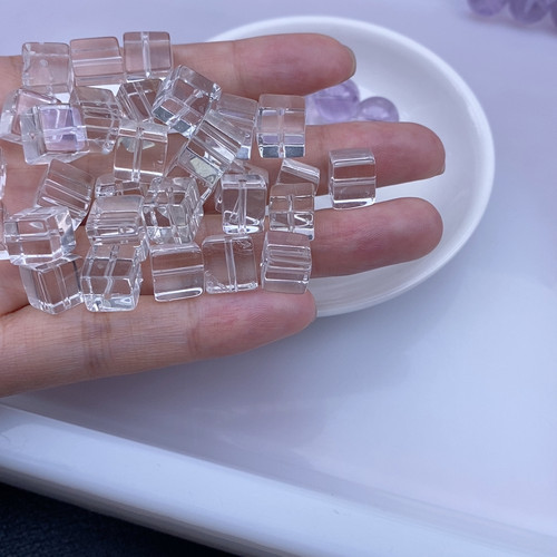 7-8m净体白水晶方糖2个
