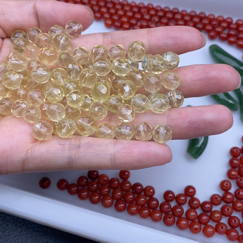 8m黄水晶菠萝切5个