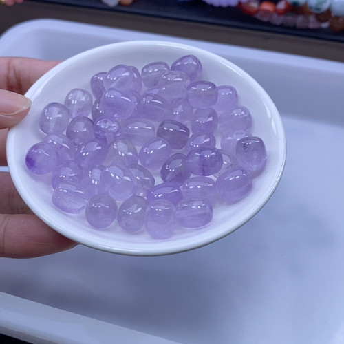 10x9mm薰衣草晶枣珠4个