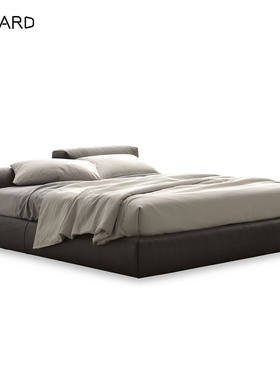 poliform原版意式极简真皮床主卧1.8m布艺床现代简约头层真皮婚床