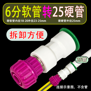 pe免热熔接头软水管转接 32PPR 大流量4分6分1寸软硬管接头20