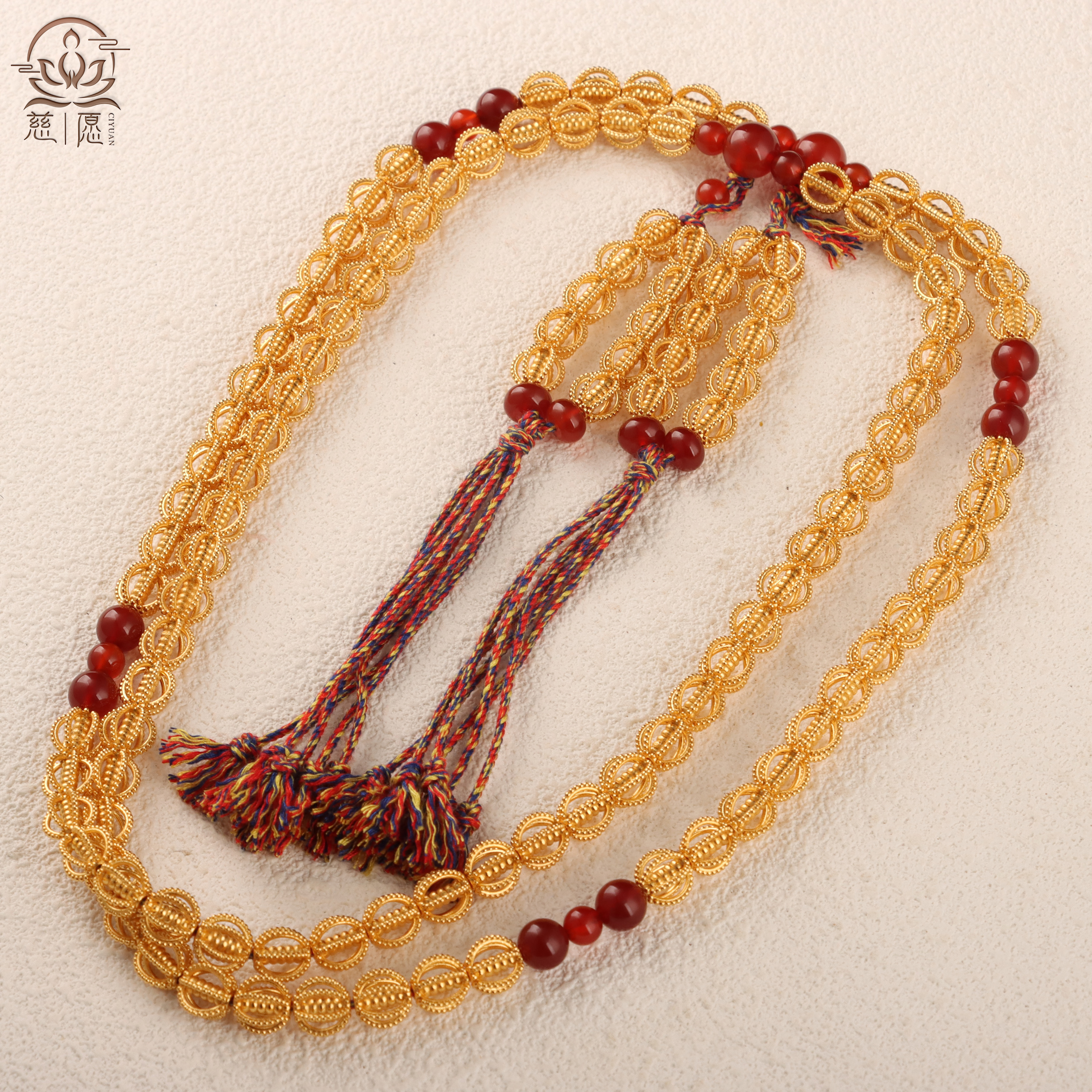 纯银真言宗念珠108手串佛珠文玩足银999私人高端定制金银饰品散珠