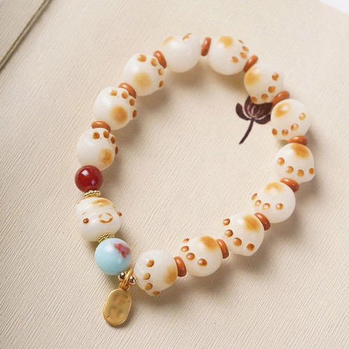 炭烧猫爪菩提DIY喵喵猫款手串规格1.3男女式念珠装饰首饰厂家批发 - 封面