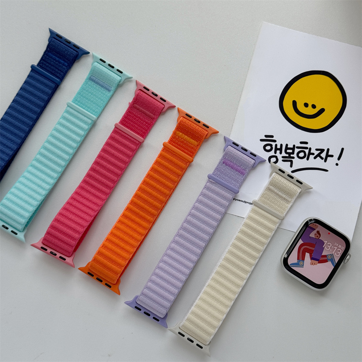 适用于苹果iWatch手表带腕带山地纹ins风轻奢简约运动透气魔术贴,智能设备,智能手表手环表带/腕带,淘宝优惠券,粉丝福利购,淘宝优惠卷