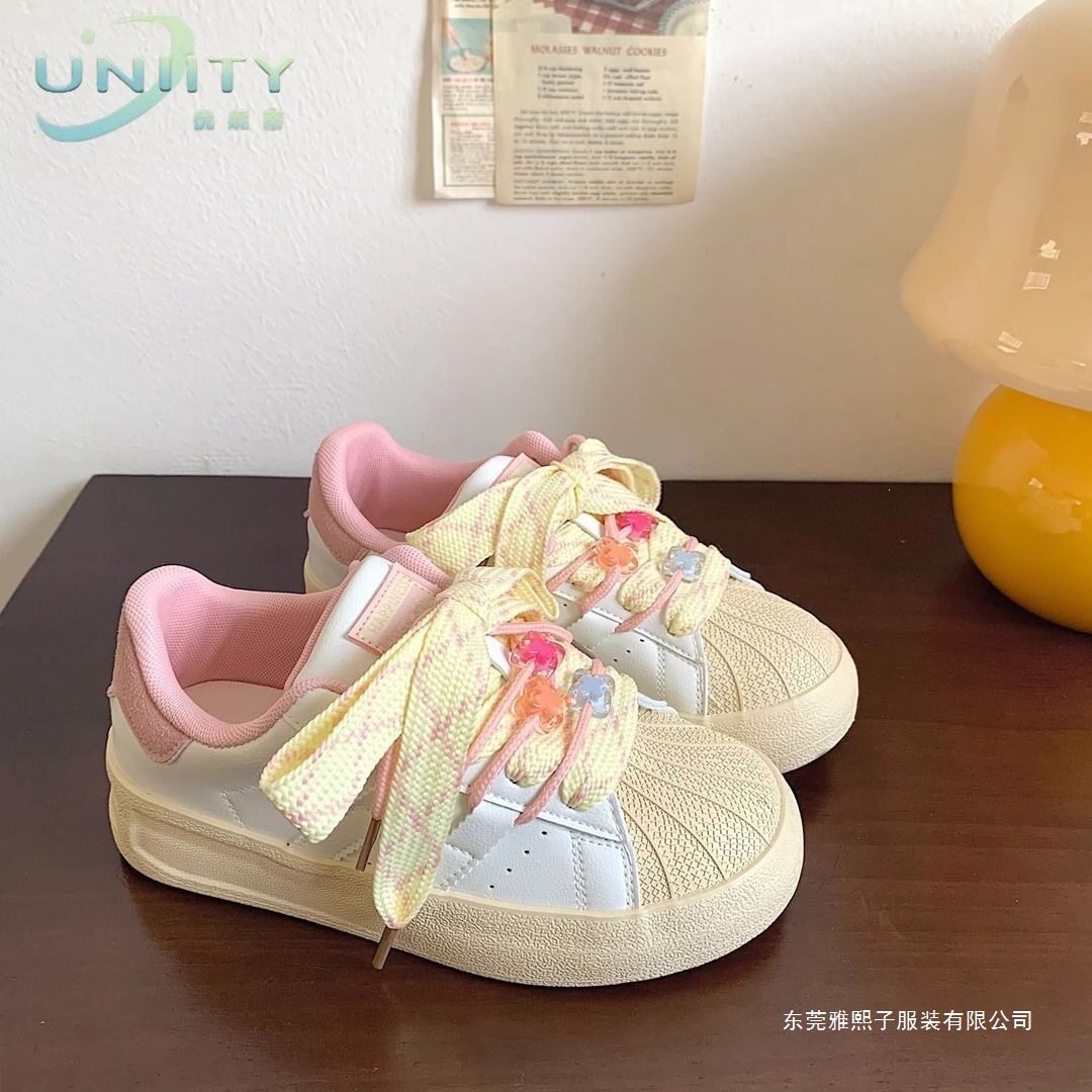 原创可爱学生贝壳头板鞋子女厚底运动女鞋低帮2025新款休闲圆头潮