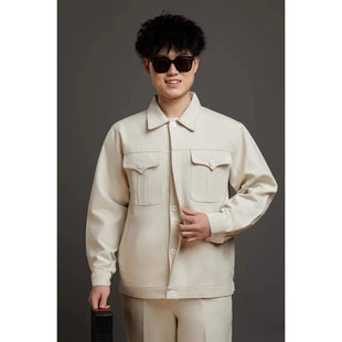 中核二三工作服中核五公司电焊服套装船厂抗火花耐磨帆布劳保服装