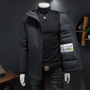 冬装男士连帽羽绒服   90绒  W052P330图片