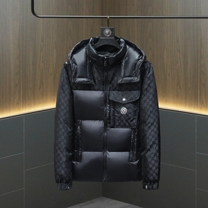 冬装连帽可脱卸帽羽绒服轻奢大码男90白鸭绒D302--29029P350