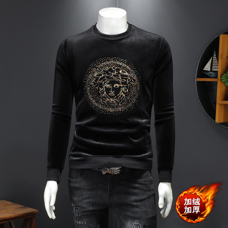 秋冬金丝绒加绒加厚卫衣男 D302--2153P105图片