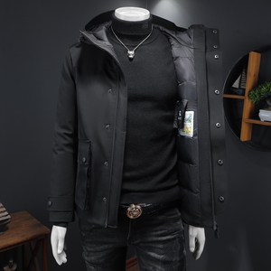 冬装男士连帽羽绒服   90绒  W058P400图片