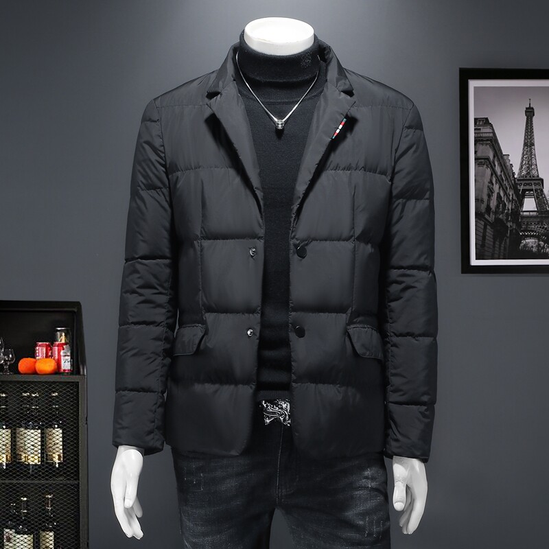 冬装西装羽绒服男90白鸭绒D302--28023P270，男装羽绒服，电商D302