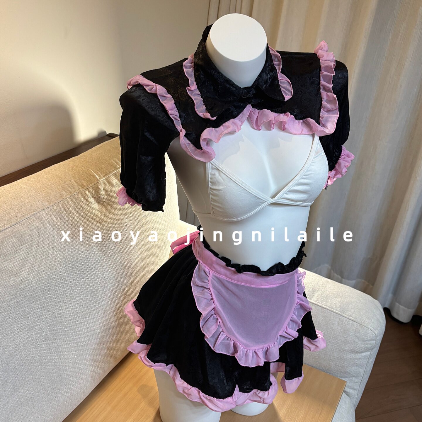 可爱女仆制服cos服套装女佣约会qqn内衣睡裙纯欲蕾丝花边角色扮演