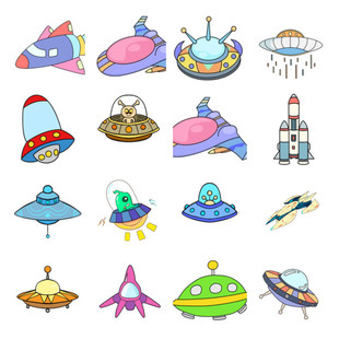 宇宙飞船儿童数字油画零基础减压涂鸦DIY交通工具手工