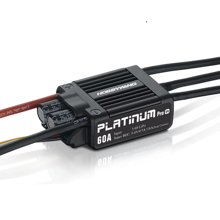 기존 HOBBYWING 60A V4 380 420 브러시리스 ESC 플래티넘 하이 엔드 전자 속도 조절기