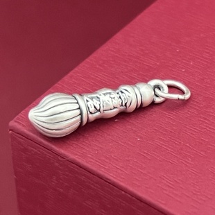 999纯银古法足银挂坠文昌笔金榜题名小挂坠配饰佛珠DIY国潮风手链