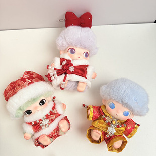 DIMOO新生日记系列娃衣搪胶盲盒守护眷恋依赖圣诞新年套装替换衣