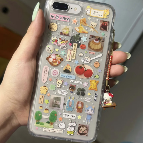 古早番茄小公仔适用15苹果14ProMax手机壳iPhone12全包17可爱13Pro软15Promax防摔11保护套16女XR软8透明mini