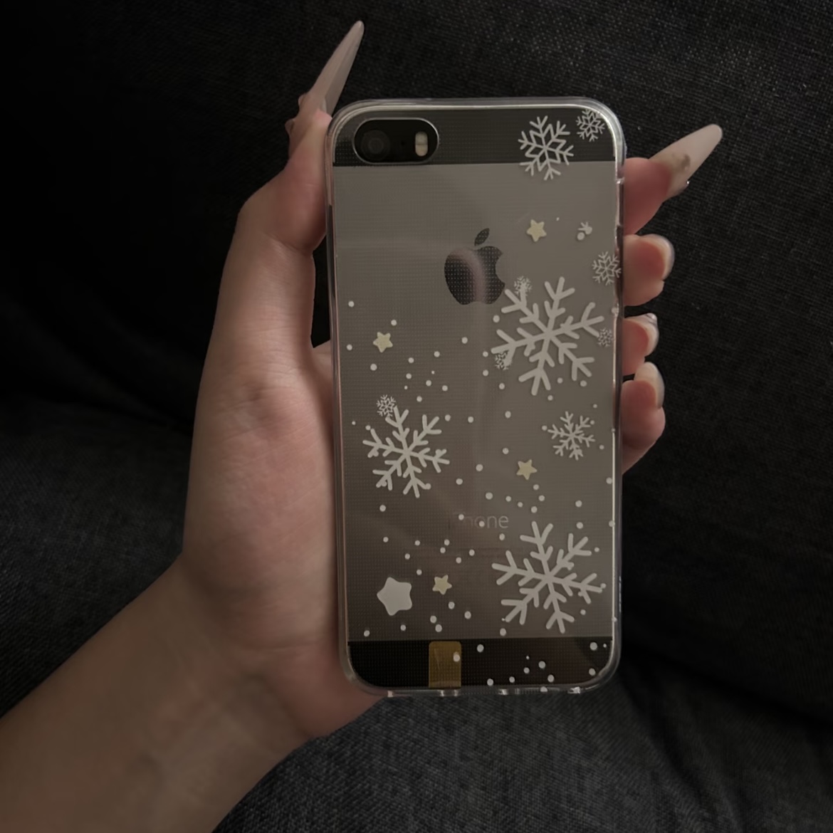 简约白色雪花适用15苹果14ProMax手机壳iPhone12全包14可爱13Pro软17Promax防摔11保护套16女Xsmax软8pus情侣