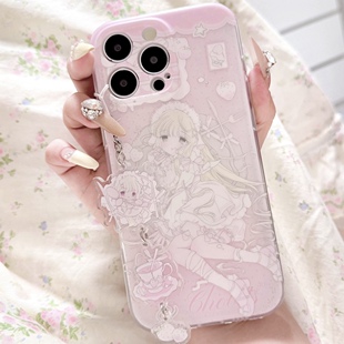 草莓叽少女心亚系适用15苹果14ProMax手机壳iPhone12全包17可爱13Pro软15Promax防摔11保护套16女X软8p女5s