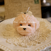 复古小泰迪熊环保香薰蜡烛摆件 LACESHABBY法式 治愈系 家