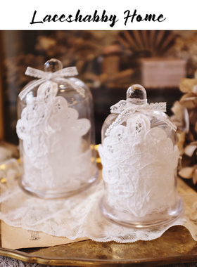 法式风复古玻璃罩创意烛台