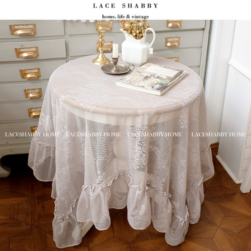 LACESHABBY新款欧式荷叶边桌布