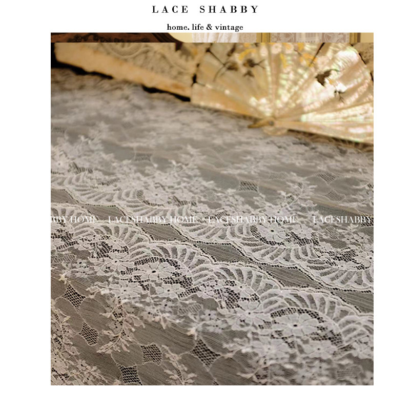 이사벨의 새로운 프랑스 수입 LEAVERS 레이스 자수 러플 화이트 피아노 커버 피아노 커버