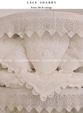 新款法式复古vintage手工编织中古白色纯棉蕾丝花边DIY柜子贴边