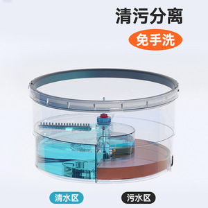 茶花拖把旋转家用一拖净免手洗墩