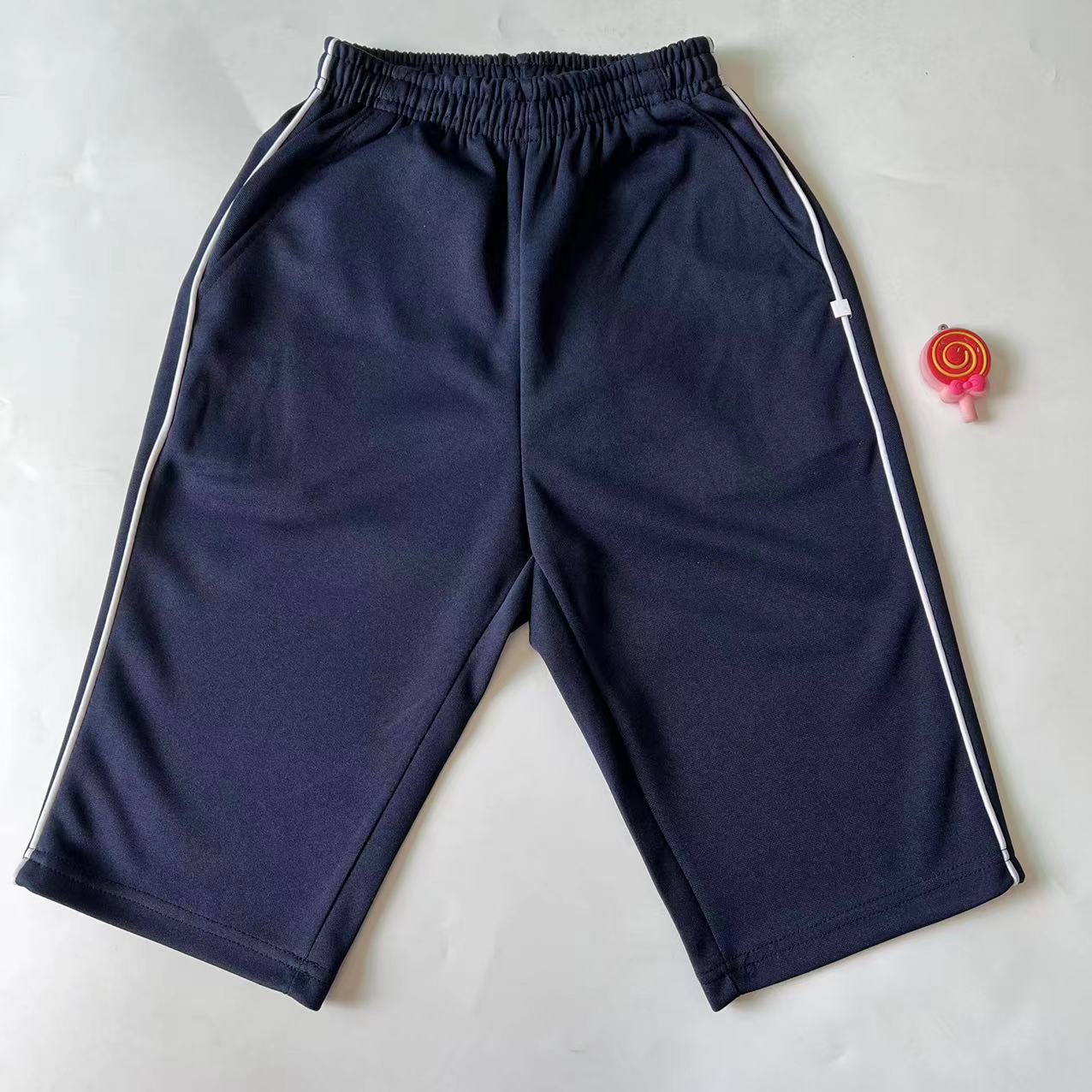 一条杠细白边校服裤子夏季薄款7运动中长裤／短裤