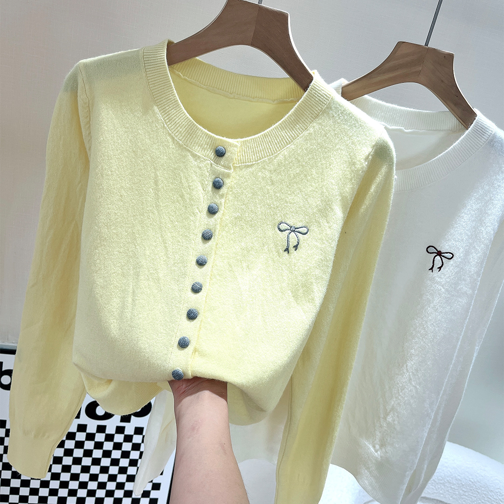 上衣开衫毛衣女装长袖百搭针织衫