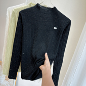 亮丝半高领针织衫 女长袖 打底衫 2025秋冬新品 外穿毛衣上衣打底衫