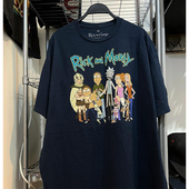 Rick 复古vtg高街潮牌T恤棉 美式 and Morty瑞克和莫蒂卡通动漫短袖