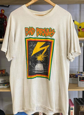 Bad Brains摇滚乐队美式复古vintage高街潮牌圆领重磅纯棉短袖t恤