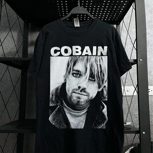 科特·柯本摇滚美式街头复古vintage高街小众潮牌纯棉短袖T恤男女