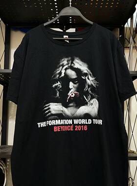 Beyonce碧昂丝周边美式复古小众设计感潮牌重磅纯棉印花短袖男女