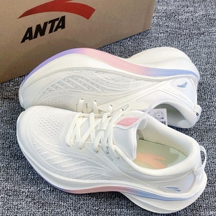 安踏跑步鞋女款叶子5夏季透气休闲防滑减震轻便中考体测运动鞋