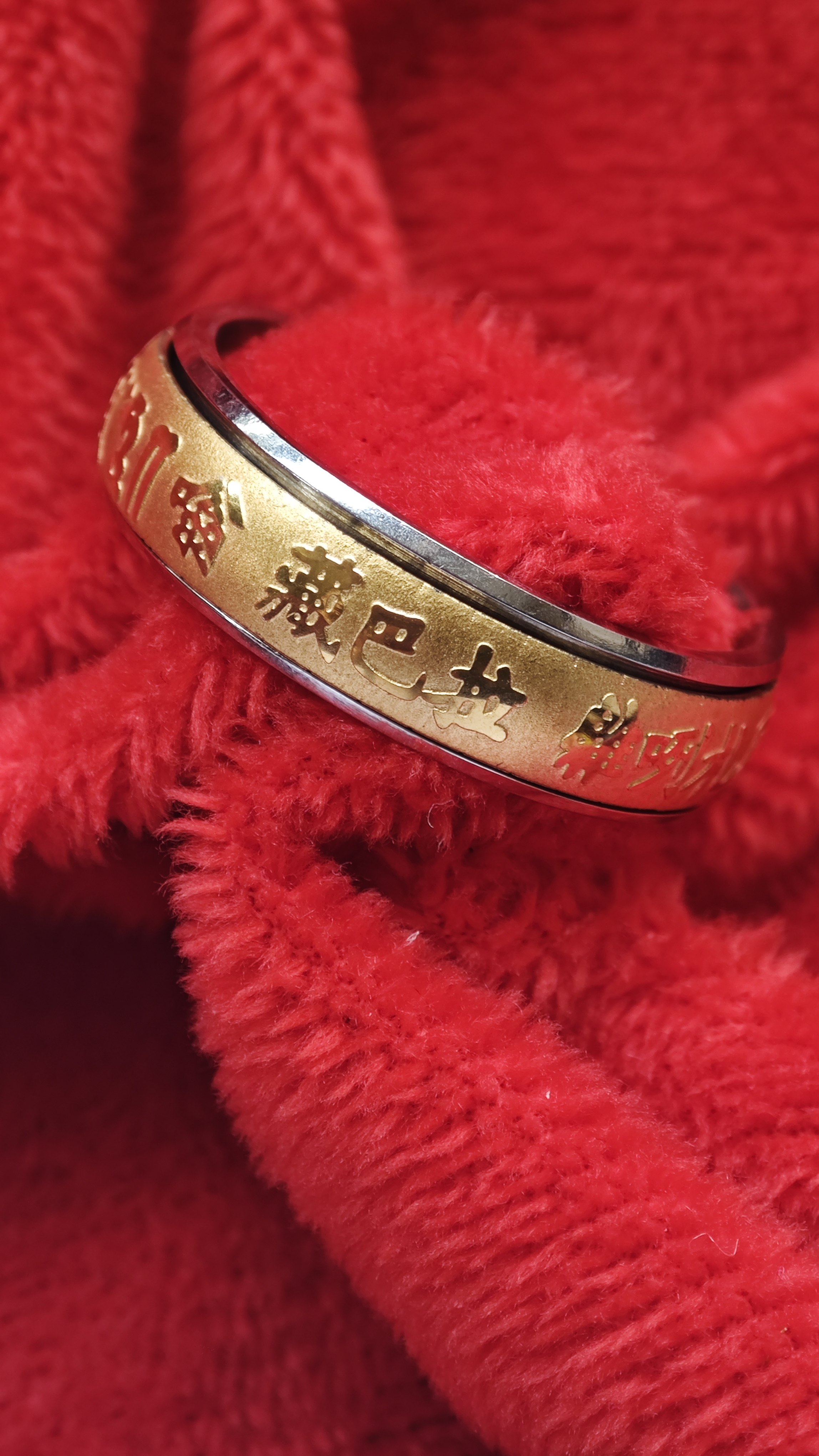 男女财运情侣戒指男楞严咒内刻大随求指环时尚个性情侣饰品个性女