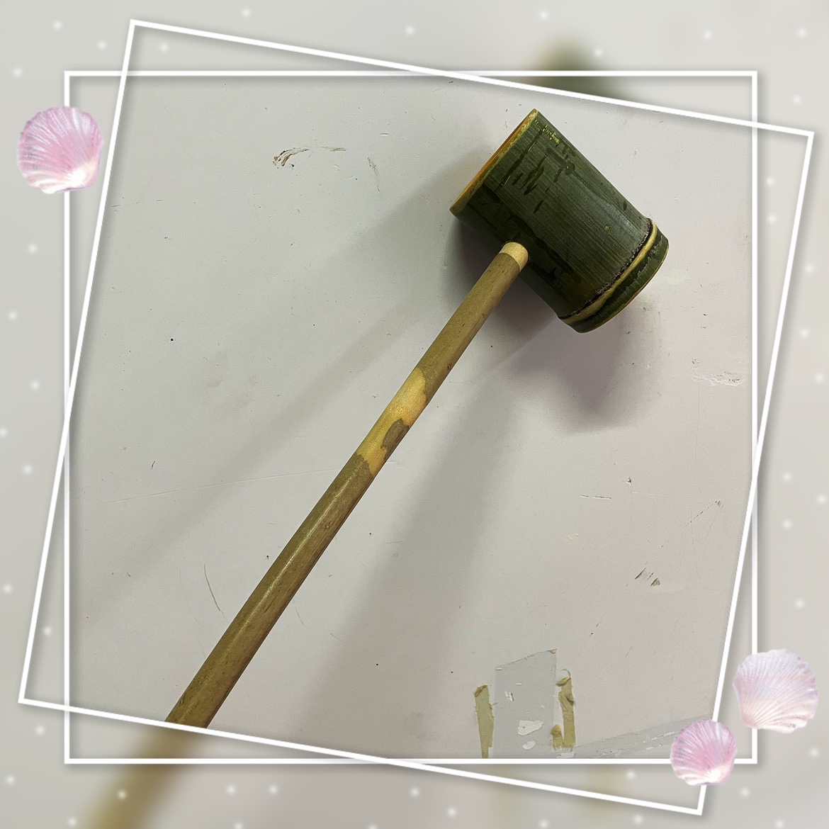 定制竹筒竹水舀子演出拍照道具摆件儿童舀水玩具幼儿园教学器材