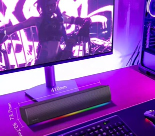 创新GS3音箱长条usb电脑音响台式家用游戏电竞桌面有线蓝牙一体