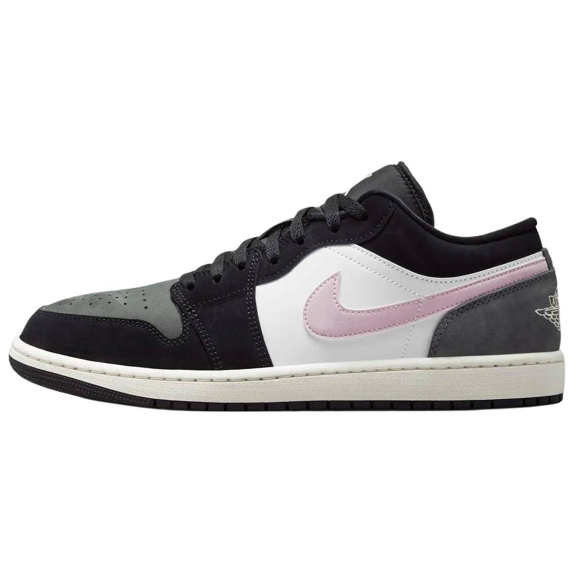 Jordan Air Jordan 1 舒适经典复古简约篮球鞋 男款 黑白低帮运动